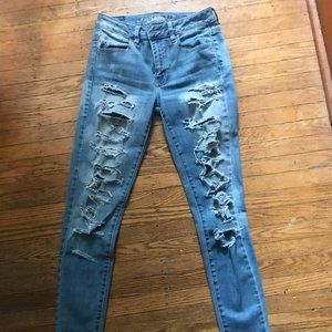 American Eagle Skinny Distressed Jeans